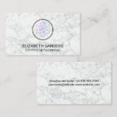 Netwerktechnologie | Marmeren achtergrond Visitekaartje (Voorkant / Achterkant)