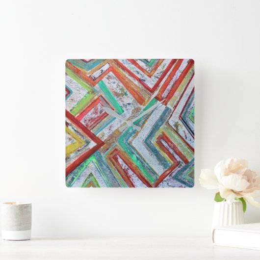 Netwerkwandklok Vierkante Klok (Huis)