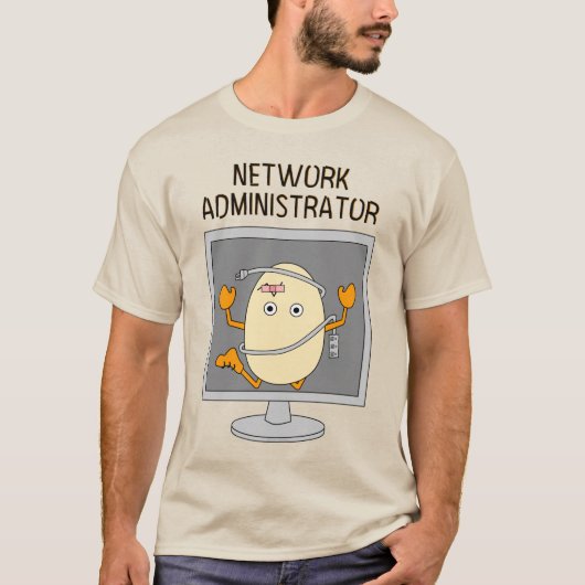 Network Administrator Egghead T-Shirt (Voorkant)