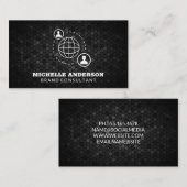 Network Communication Pictogram | Geometrisch zwar Visitekaartje (Voorkant / Achterkant)