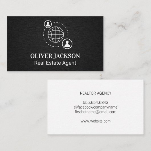 Network Communication Pictogram Visitekaartje (Voorkant / Achterkant)