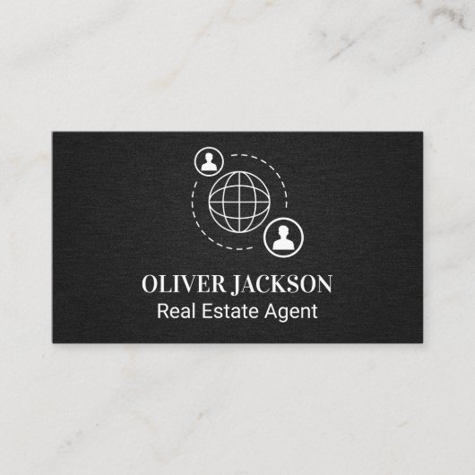 Network Communication Pictogram Visitekaartje (Voorkant)