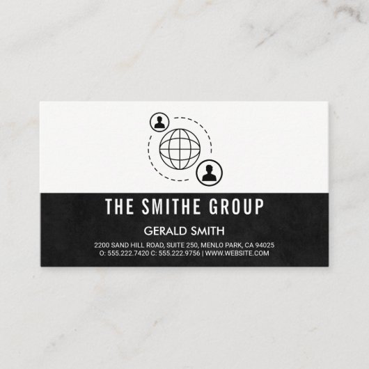 Network Communication Pictogram Visitekaartje (Voorkant)