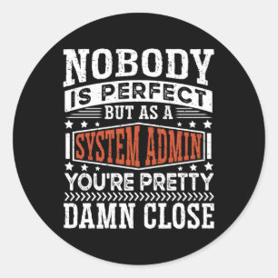 Network Engineer Computer Scientist System Admin Ronde Sticker