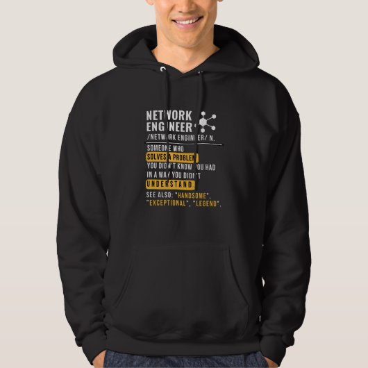 Network Engineer Definition Hoodie (Voorkant)