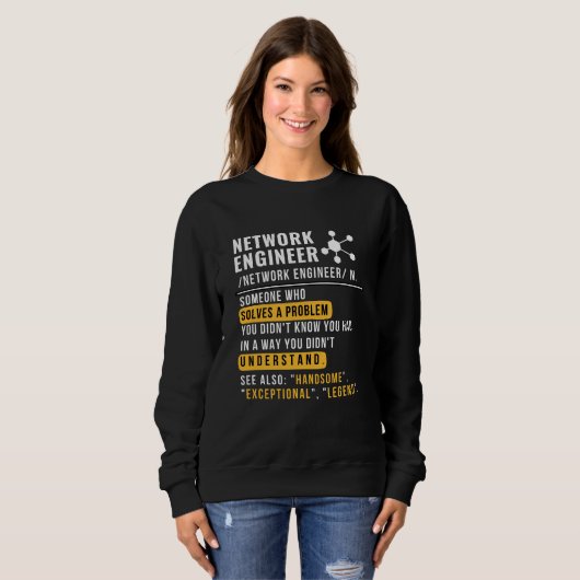 Network Engineer Definition Sweatshirt (Voorkant volledig)