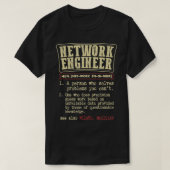 Network Engineer Gift Funny Dictionary Definition T-shirt (Design voorkant)