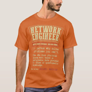 Network Engineer Gift Grappig woordenboek T-shirt