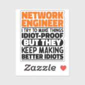 Network Engineer Ik probeer het Gezegde te maken Sticker (Vel)