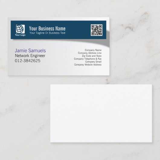 Network Engineer IT Technical Skills Shadow Banner Visitekaartje (Voorkant / Achterkant)