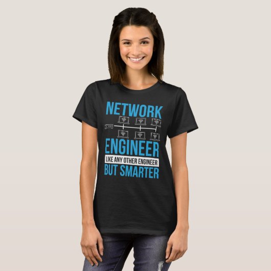 Network Engineer Network Engineering Cloud Server T-shirt (Voorkant volledig)