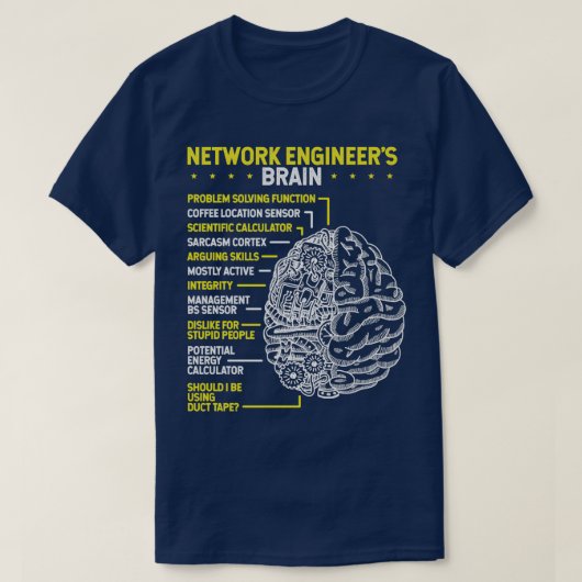 Network Engineer Network Engineering T-shirt (Design voorkant)