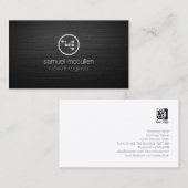 Network Engineer Network Points Pictogram geborste Visitekaartje (Voorkant / Achterkant)