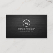 Network Engineer Network Points Pictogram geborste Visitekaartje (Voorkant)