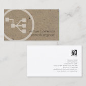 Network Engineer Network Points pictogram Natural  Visitekaartje (Voorkant / Achterkant)