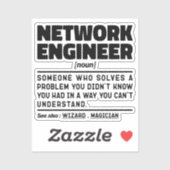 Network Engineer Noun Data Science Geek Student Sticker (Vel)