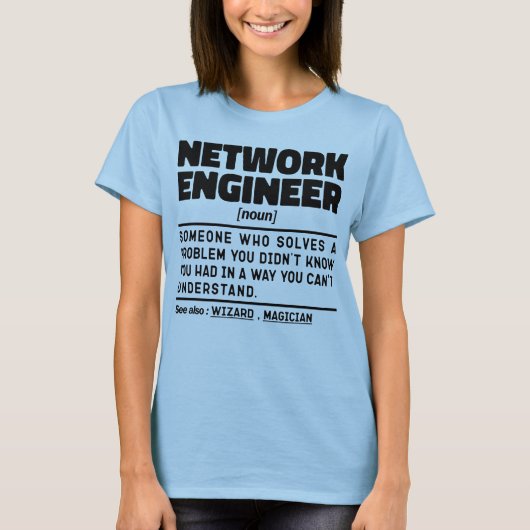 Network Engineer Noun Data Science Geek Student T-shirt (Voorkant)