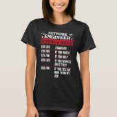 Network Engineer Uourly Rate Administrator Labour T-shirt (Voorkant)