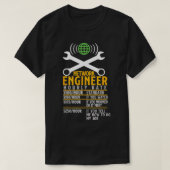 Network Engineer Uourly Rate grapSystem Admin T-shirt (Design voorkant)