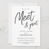Networking Meet & Greet Simple Script Business Kaart (Voorkant)