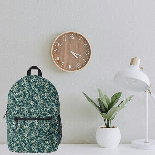 Networking Neurons op Blauwgroen - naadloos patroo Bedrukte Rugzak