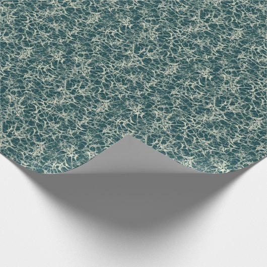 Networking Neurons op Blauwgroen - naadloos patroo Cadeaupapier (Hoek)