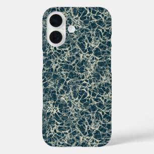 Networking Neurons op Blauwgroen - naadloos patroo iPhone 16 Hoesje