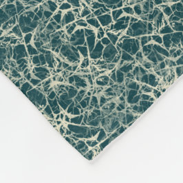 Networking Neurons op Blauwgroen - naadloos patroo Fleece Deken