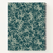 Networking Neurons op Blauwgroen - naadloos patroo Notitieboek (Achterkant)