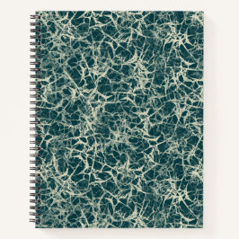 Networking Neurons op Blauwgroen - naadloos patroo Notitieboek