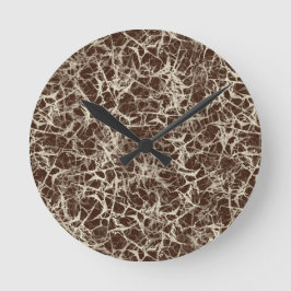 Networking Neurons op rood - naadloos patroon. Ronde Klok