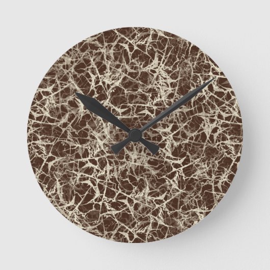 Networking Neurons op rood - naadloos patroon. Ronde Klok (Voorkant)