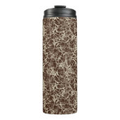 Networking Neurons op rood - naadloos patroon. Thermosbeker (Voorkant)