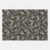 Networking Neurons op zwart - naadloos patroon. Inpakpapier Vel (Voorkant)