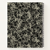 Networking Neurons op zwart - naadloos patroon. Notitieboek (Achterkant)