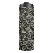 Networking Neurons op zwart - naadloos patroon. Thermosbeker (Voorkant)