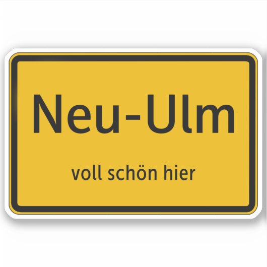 Neu-Ulm Aufkleber Sticker Autoaufkleber (Voorkant)