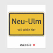Neu-Ulm Aufkleber Sticker Autoaufkleber (Vel)