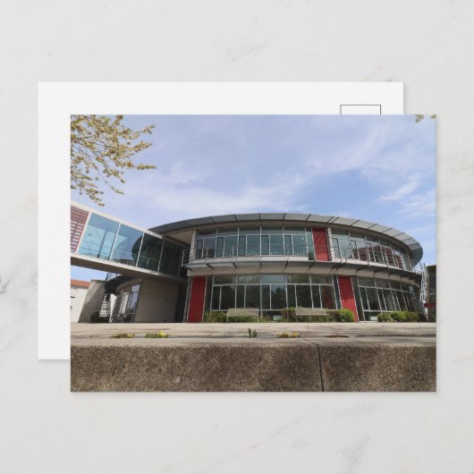 NEUBAU HAAGER REALSCHULE IM FRÜHLING BRIEFKAART (Voorkant / Achterkant)