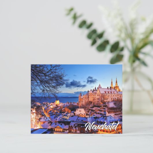 Neuchatel Castle, Switzerland Briefkaart (Staand voorkant)