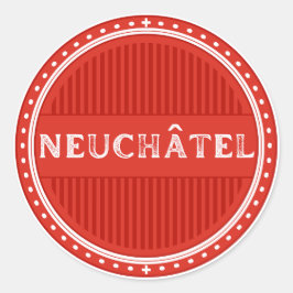 Neuchatel City Pride Embleem – Zwitserse identitei Ronde Sticker