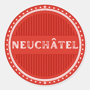 Neuchatel City Pride Embleem – Zwitserse identitei Ronde Sticker