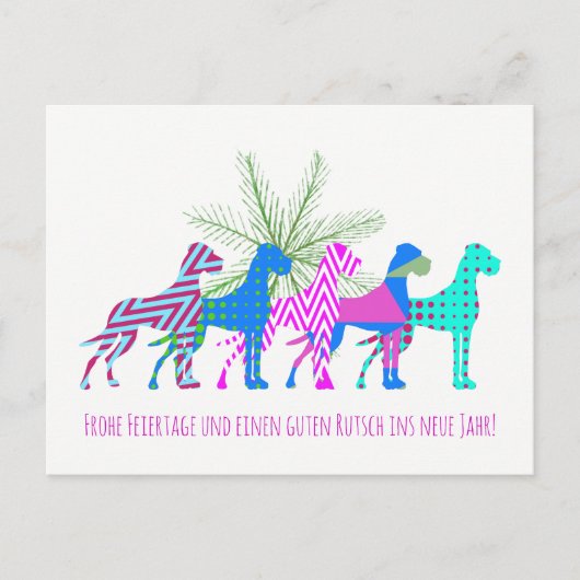 Neue Weihnachten Große Dänen Briefkaart (Voorkant)