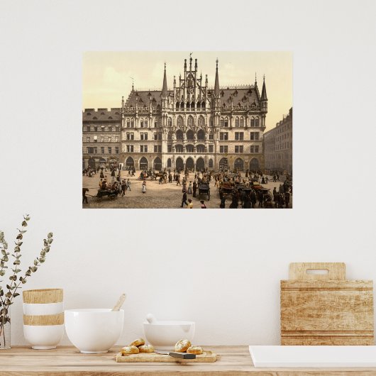 Neues Rathaus in München Poster (Keuken)