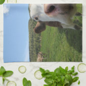 Neugierige Kuh Theedoek (Gevouwen)