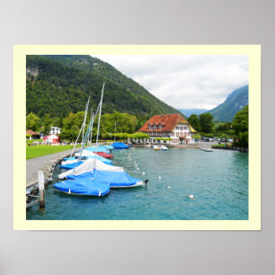 Neuhaus aan Lake Thun Poster
