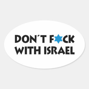 Neuk niet met Israël - Joodse staat trots Ovale Sticker