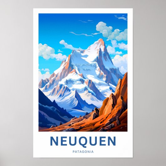 Neuquen Patagonia Reizen Poster (Voorkant)