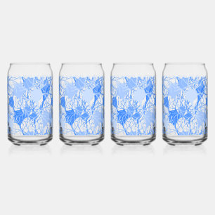 Neuraal Netwerk Blauwe Neuronen Blikvorm Glas