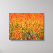 "Neural Firestorm" Abstract geel Sinaasappel Canvas Afdruk (Voorkant)